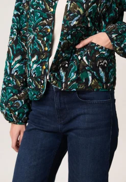 Online Miss Etam Bomber padded print groen Multi green