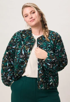 Sale Miss Etam Bomber padded print groen Multi green