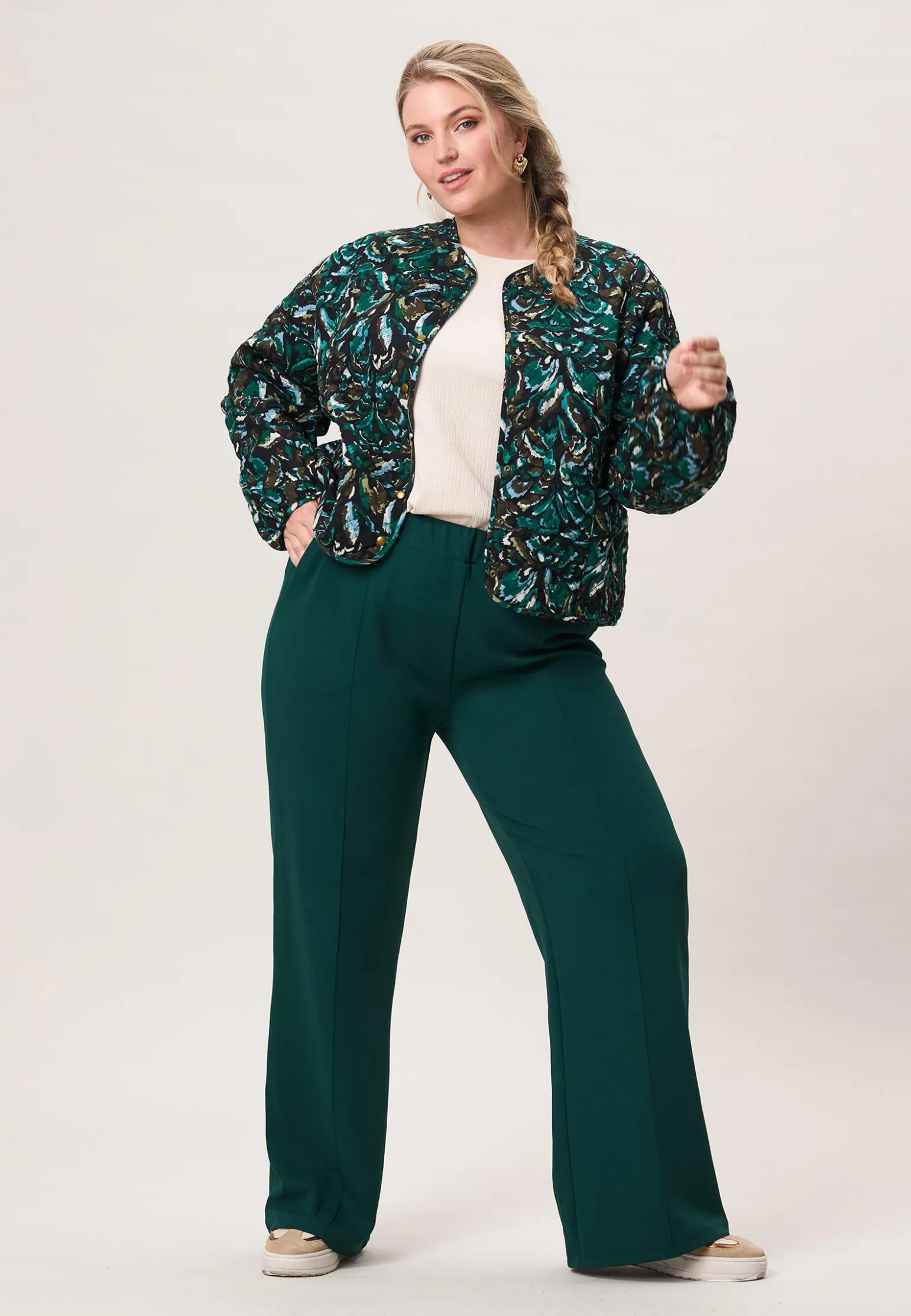 Sale Miss Etam Bomber padded print groen Multi green