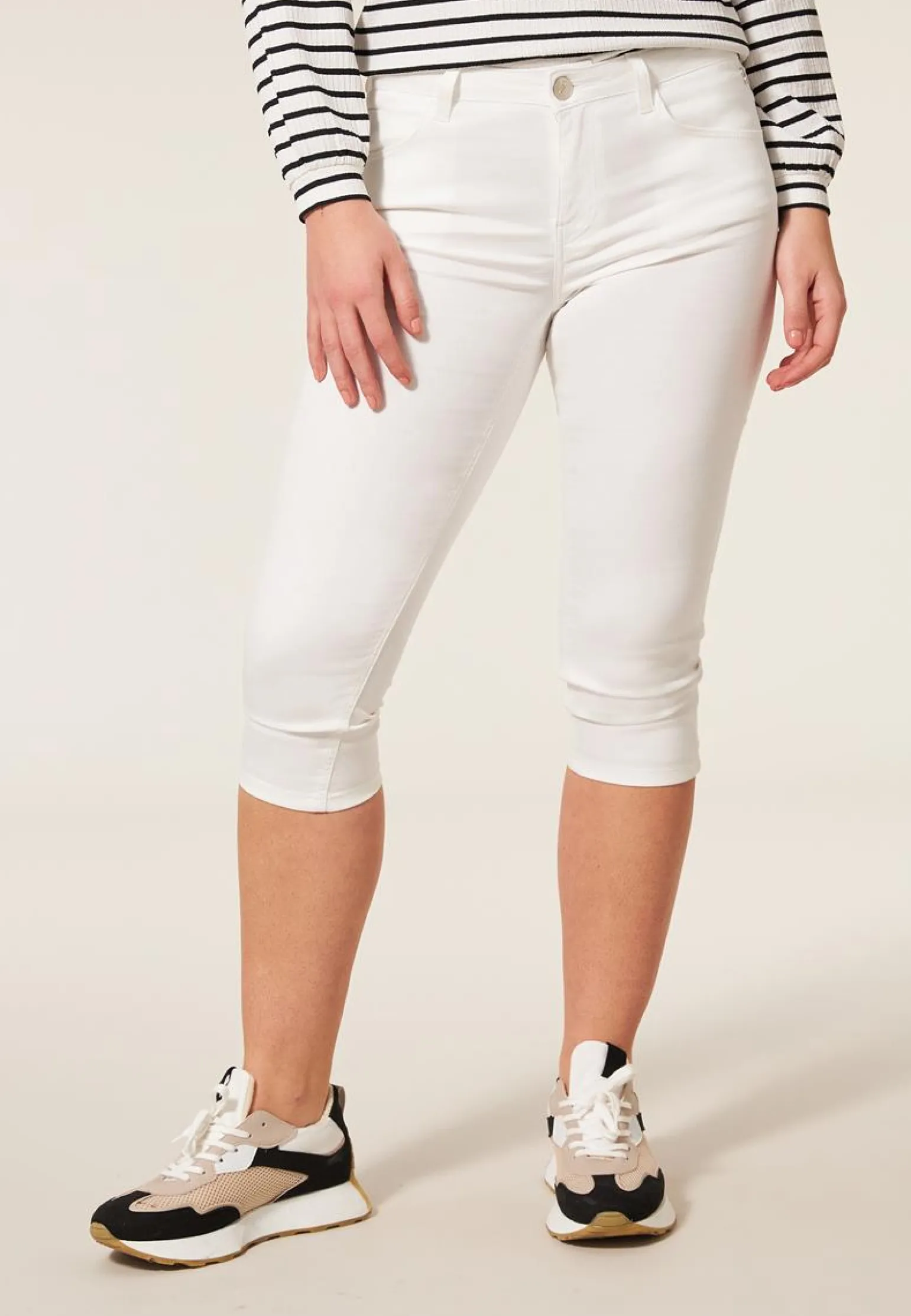 Miss Etam Broek 'Elise' capri Wit