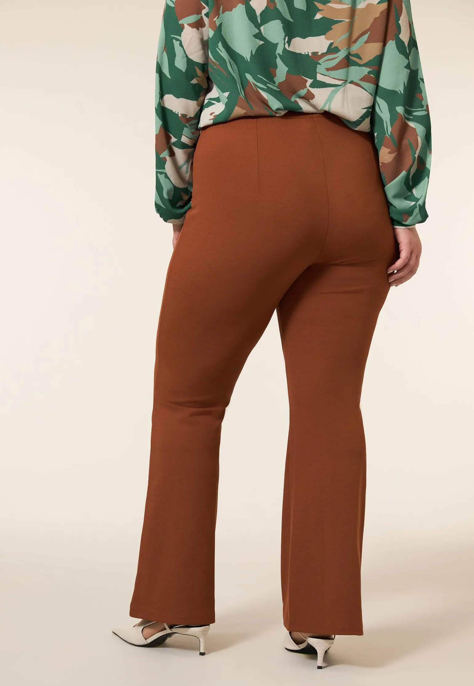 Discount Miss Etam Broek flared leg bruin 32" Mocca