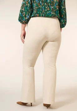 Miss Etam Broek flared leg naturel Light sand