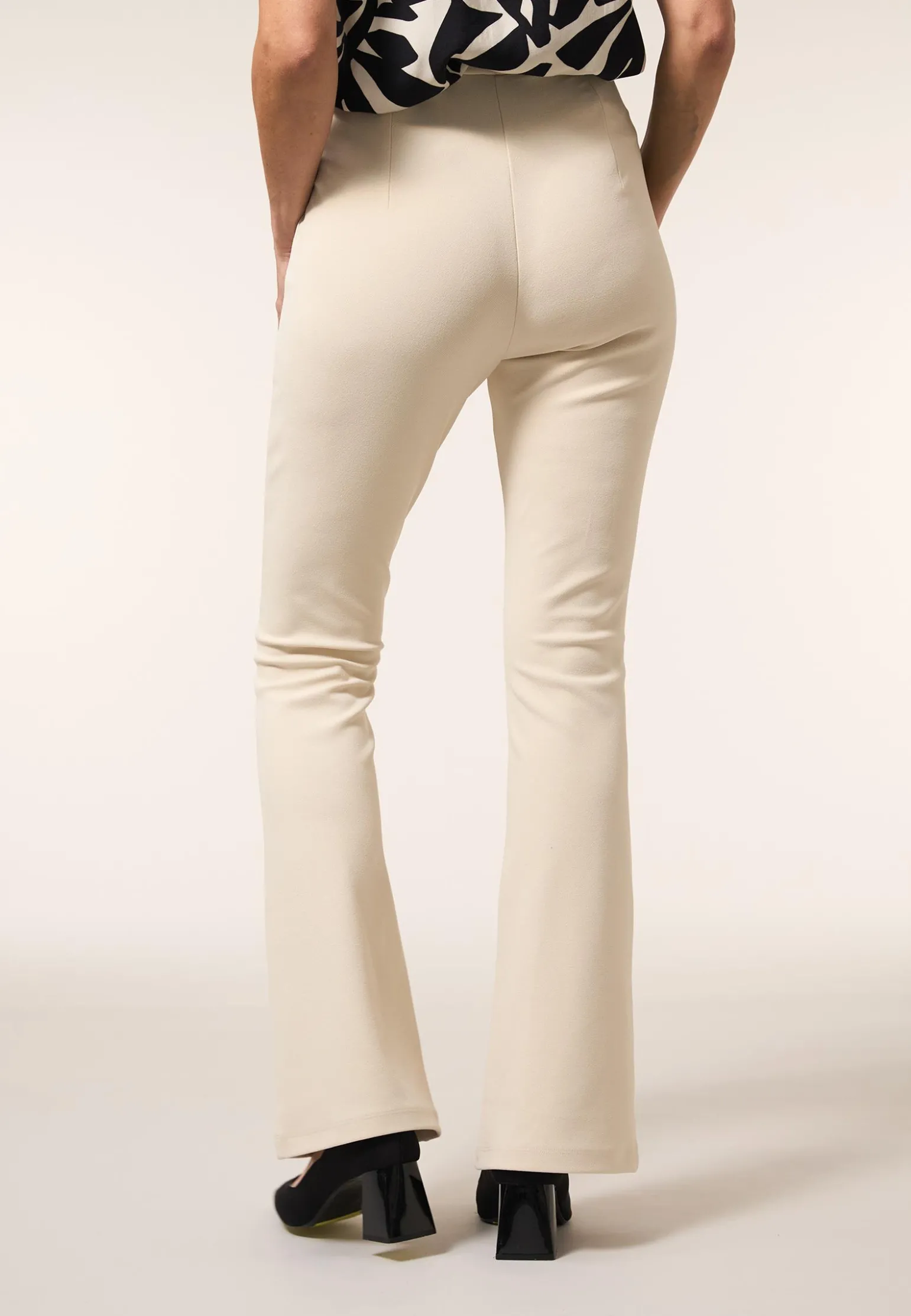 Clearance Miss Etam Broek flared leg naturel 32" Light sand