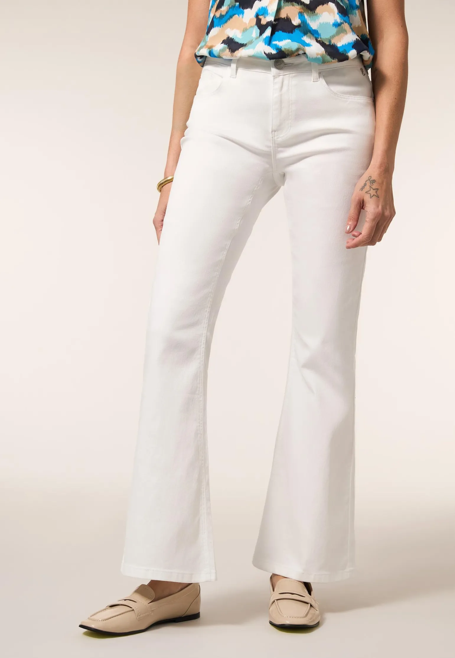Outlet Miss Etam Broek flared leg 32" Wit