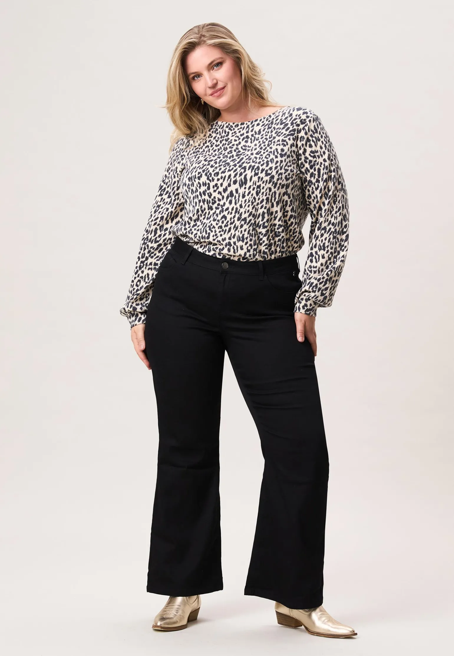 Best Miss Etam Broek flared leg 32" Zwart