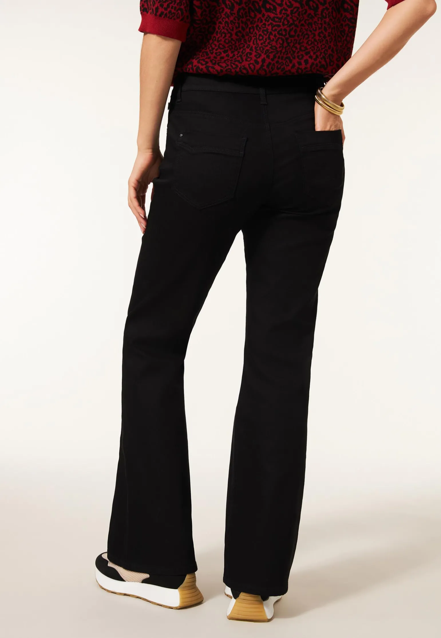 Online Miss Etam Broek flared leg 32" Zwart
