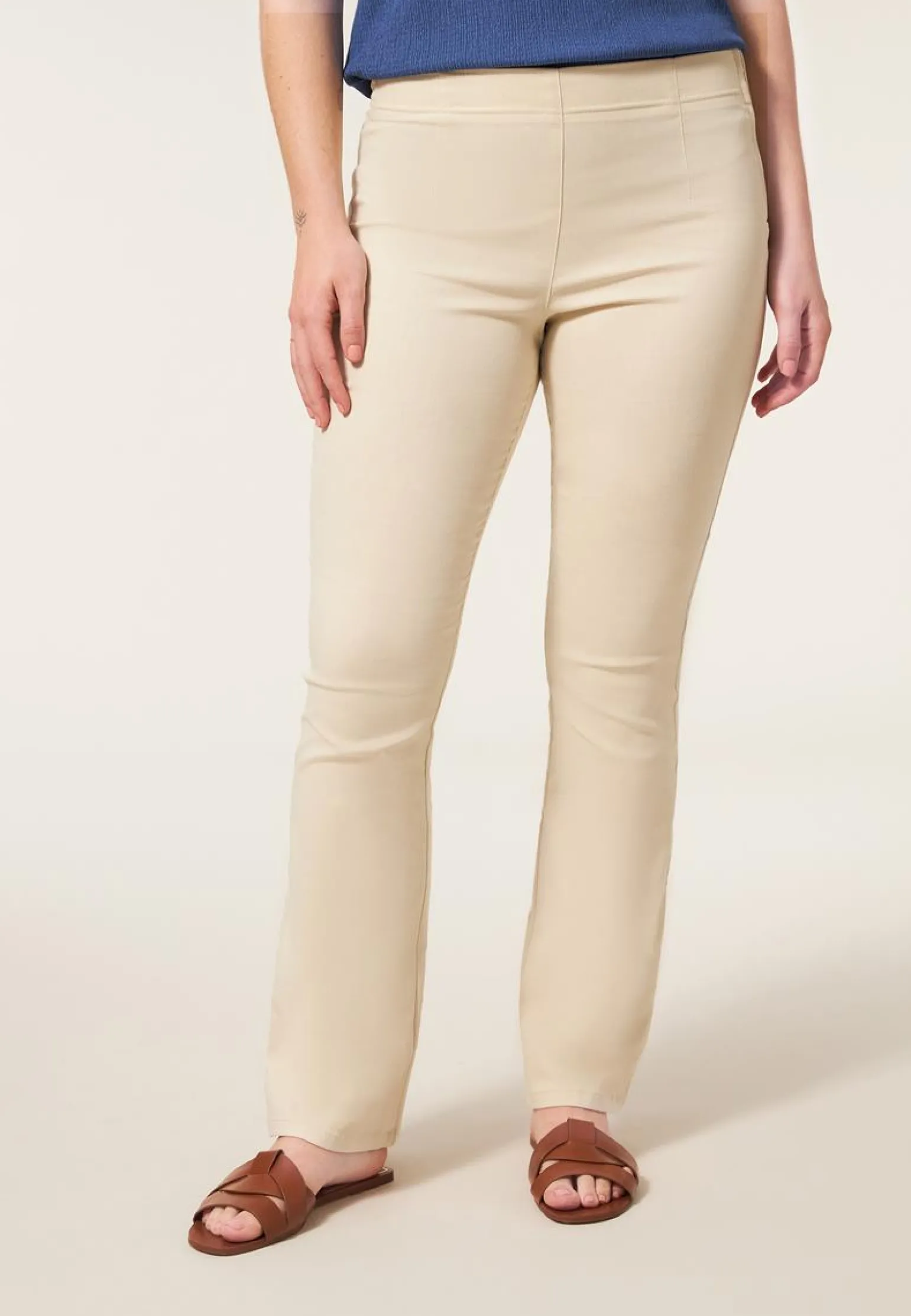 Best Miss Etam Broek flared naturel 32" Sand