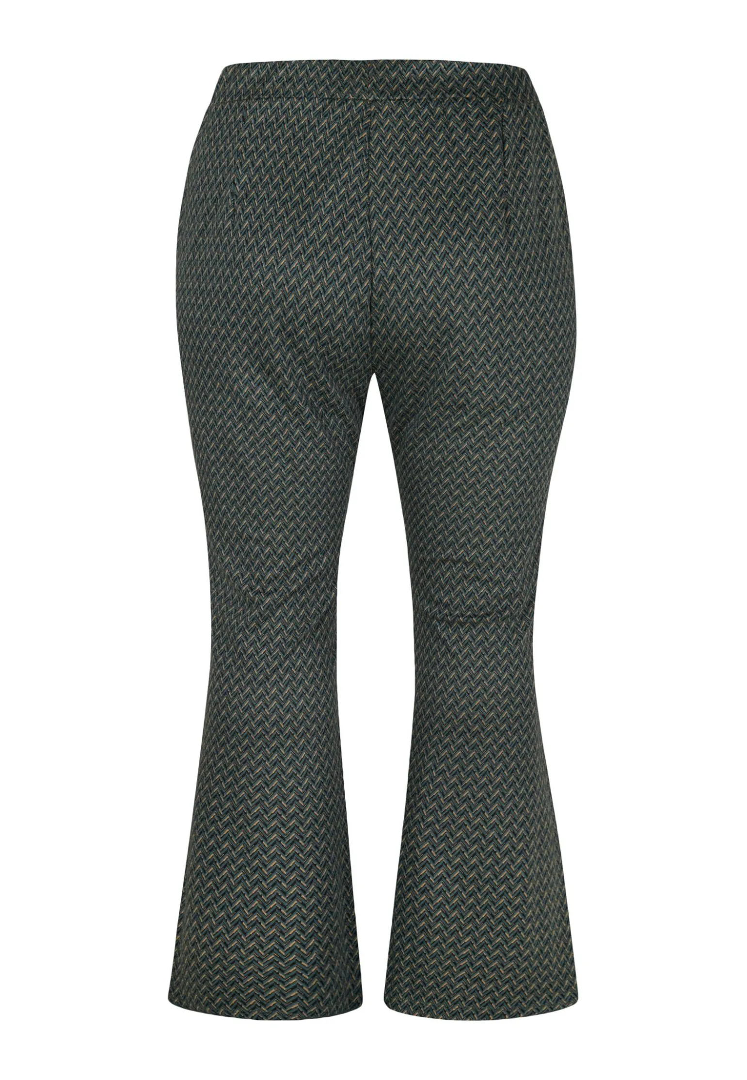 Sale Miss Etam Broek flared print groen Multi cyan