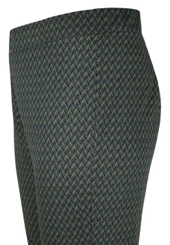 Sale Miss Etam Broek flared print groen Multi cyan