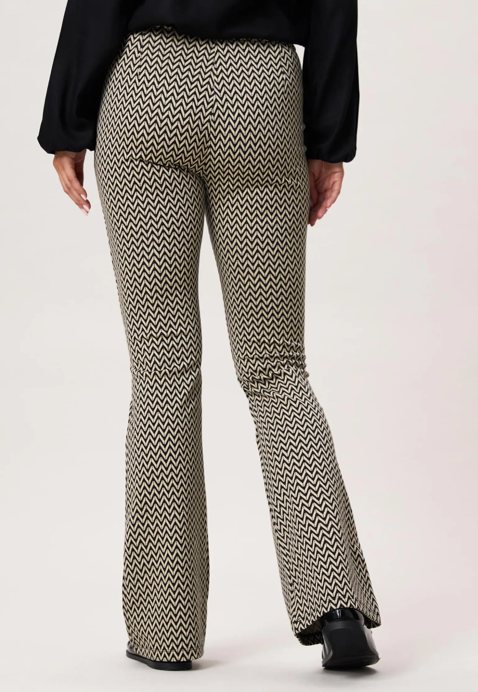 Clearance Miss Etam Broek flared print zwart Multi zwart