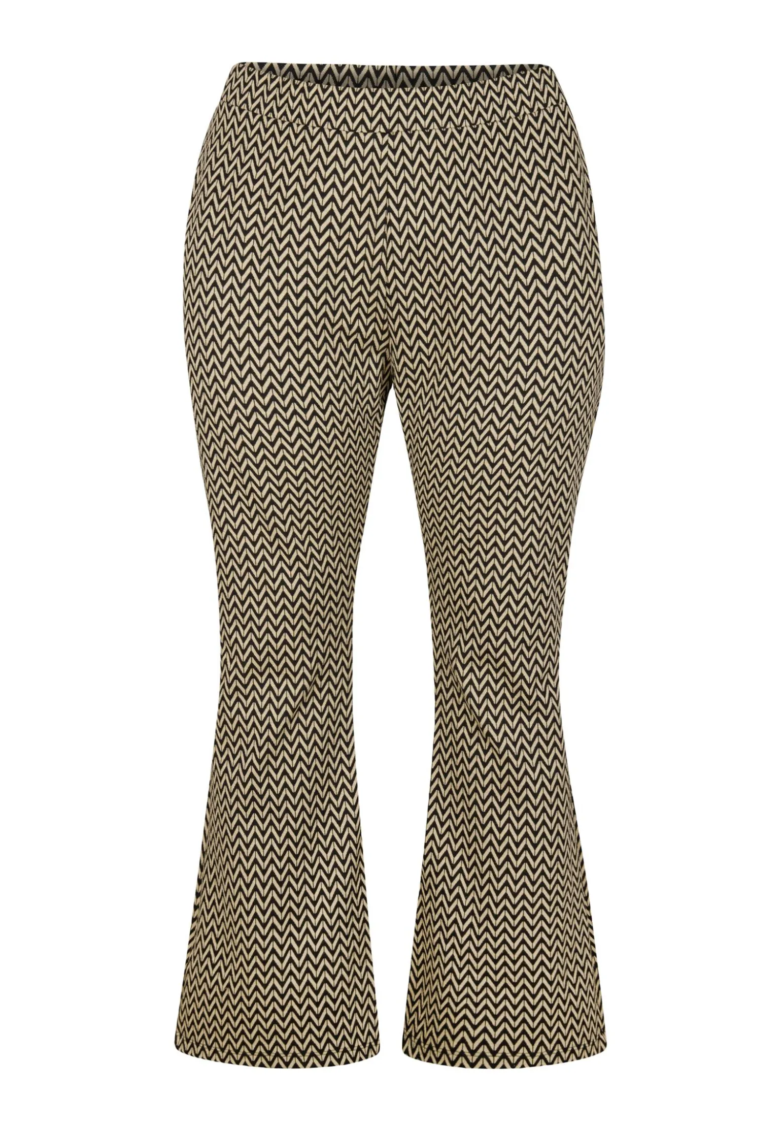 Discount Miss Etam Broek flared print zwart Multi zwart
