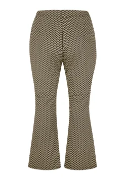Discount Miss Etam Broek flared print zwart Multi zwart