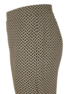 Discount Miss Etam Broek flared print zwart Multi zwart