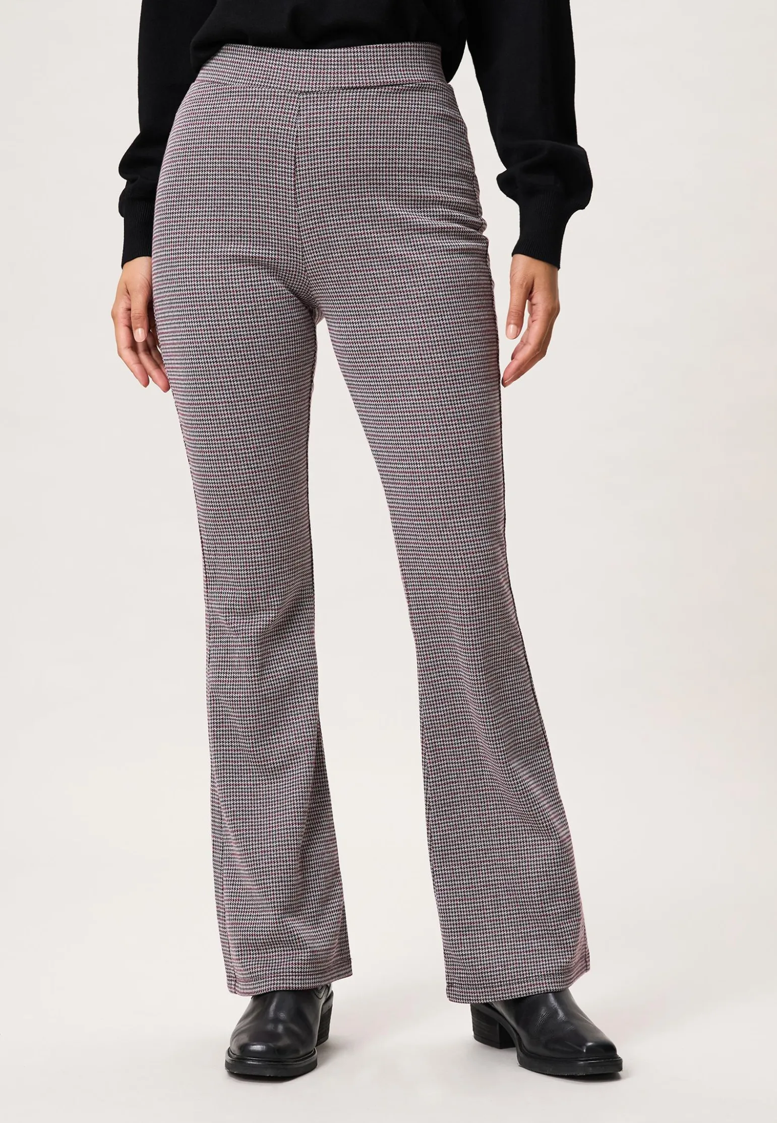 Online Miss Etam Broek flared ruit rood 32" Multi rood