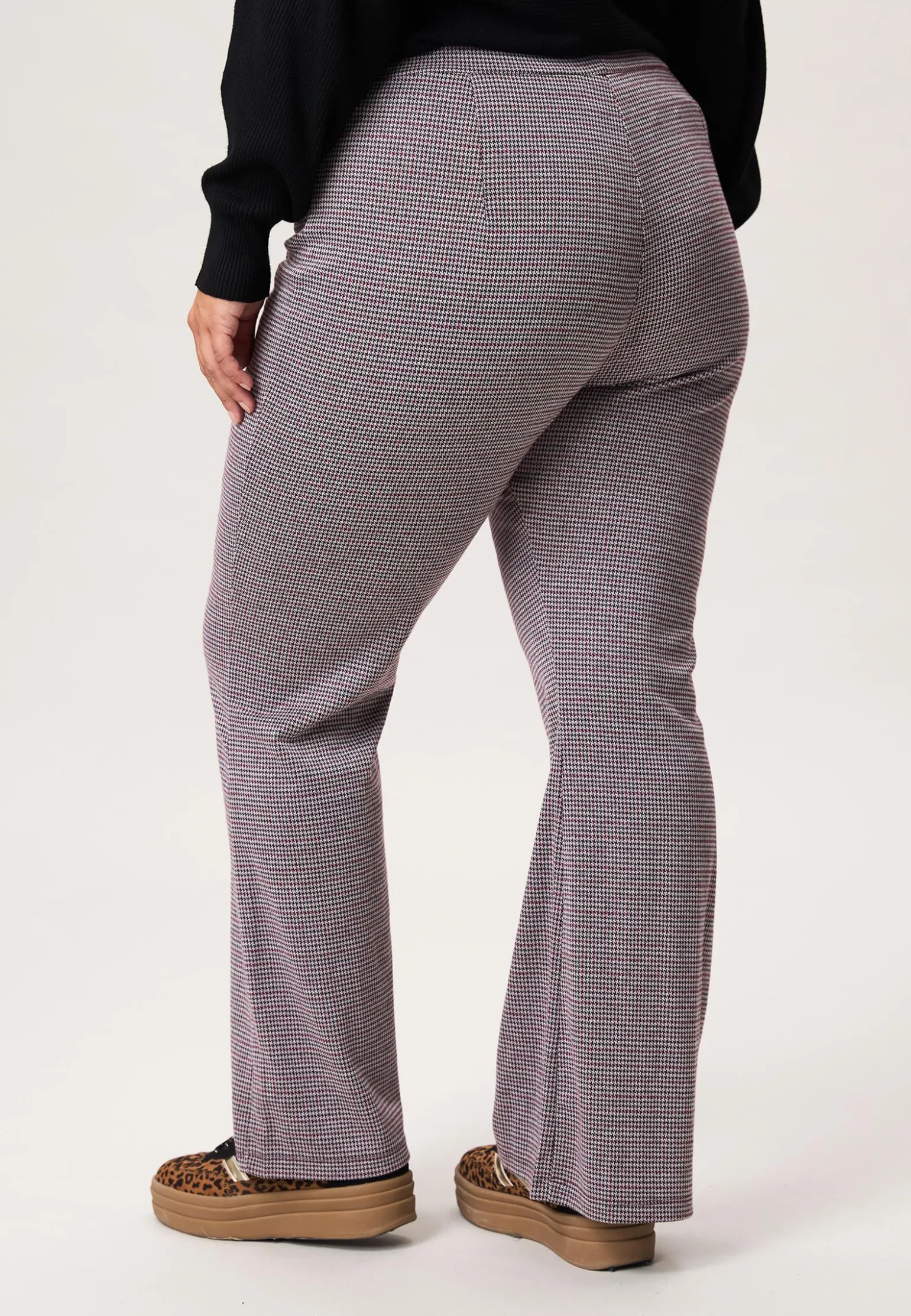 Sale Miss Etam Broek flared ruit rood 32" Multi rood