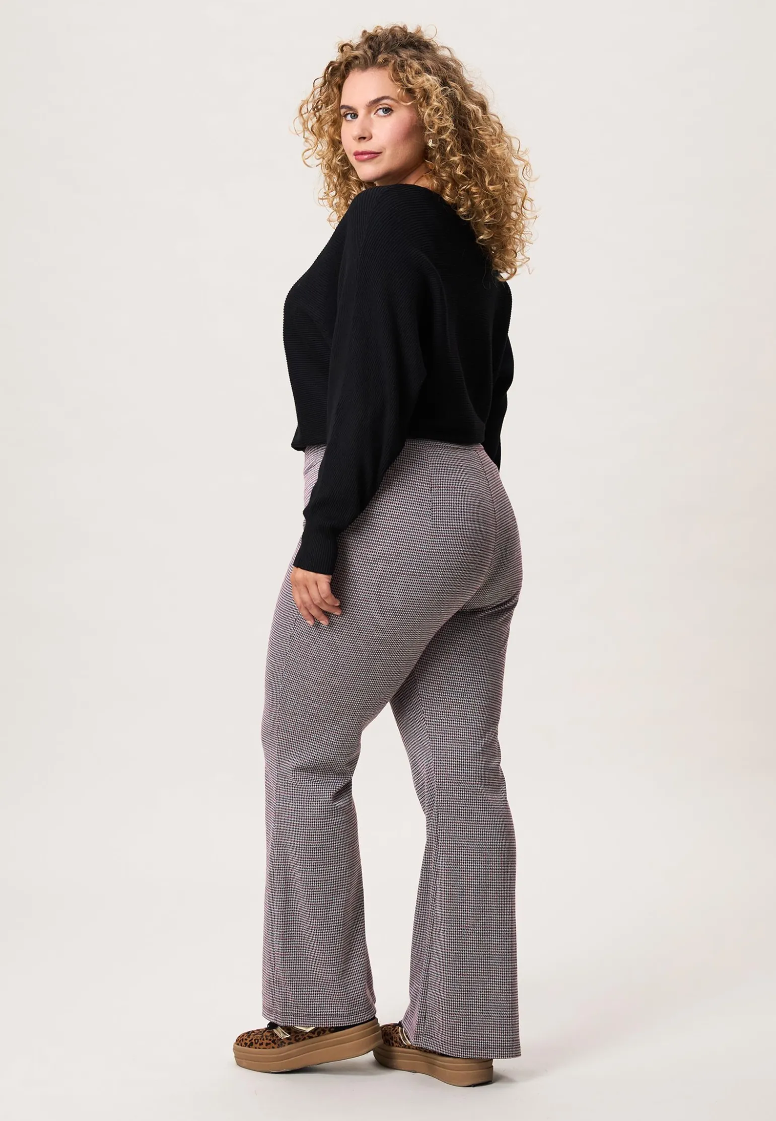 Sale Miss Etam Broek flared ruit rood 32" Multi rood