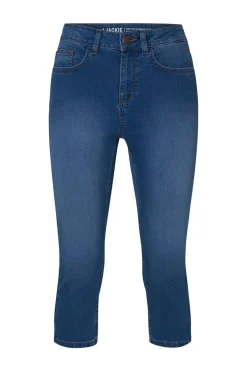 Outlet Miss Etam Broek 'Jackie' capri blauw Medium denim