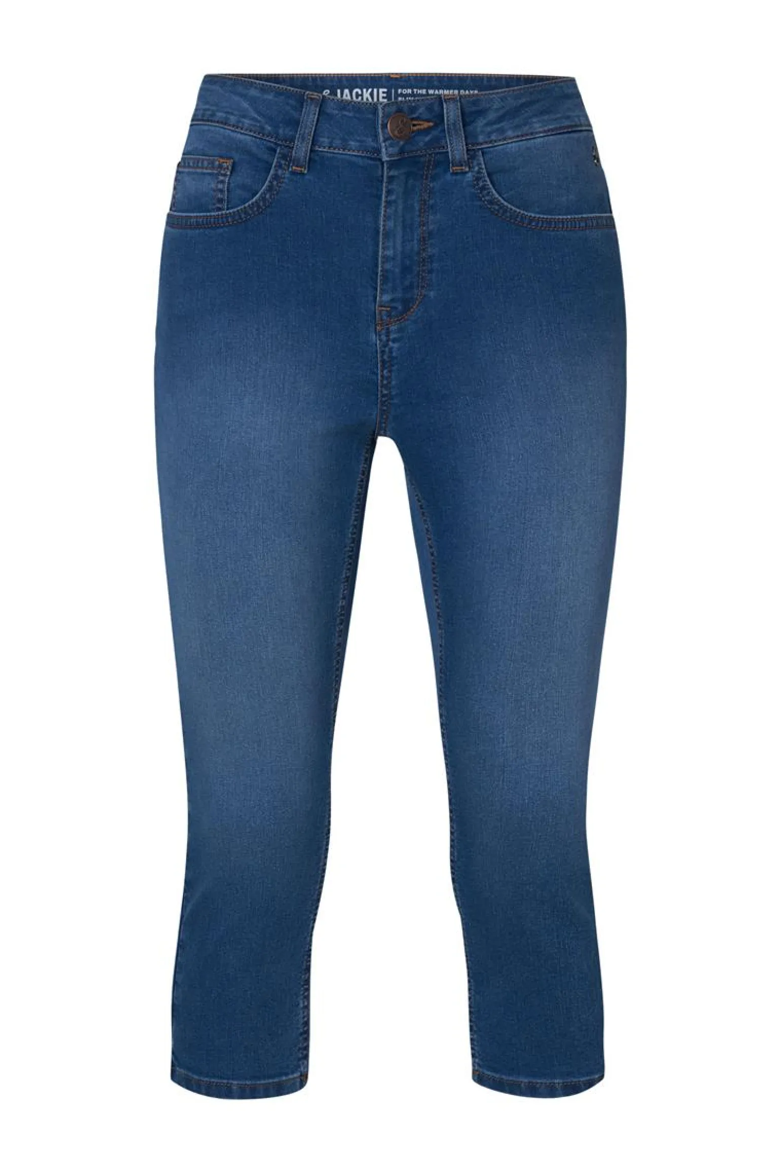 Outlet Miss Etam Broek 'Jackie' capri blauw Medium denim