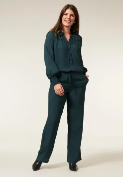 Hot Miss Etam Broek jacquard wide leg groen Dark green