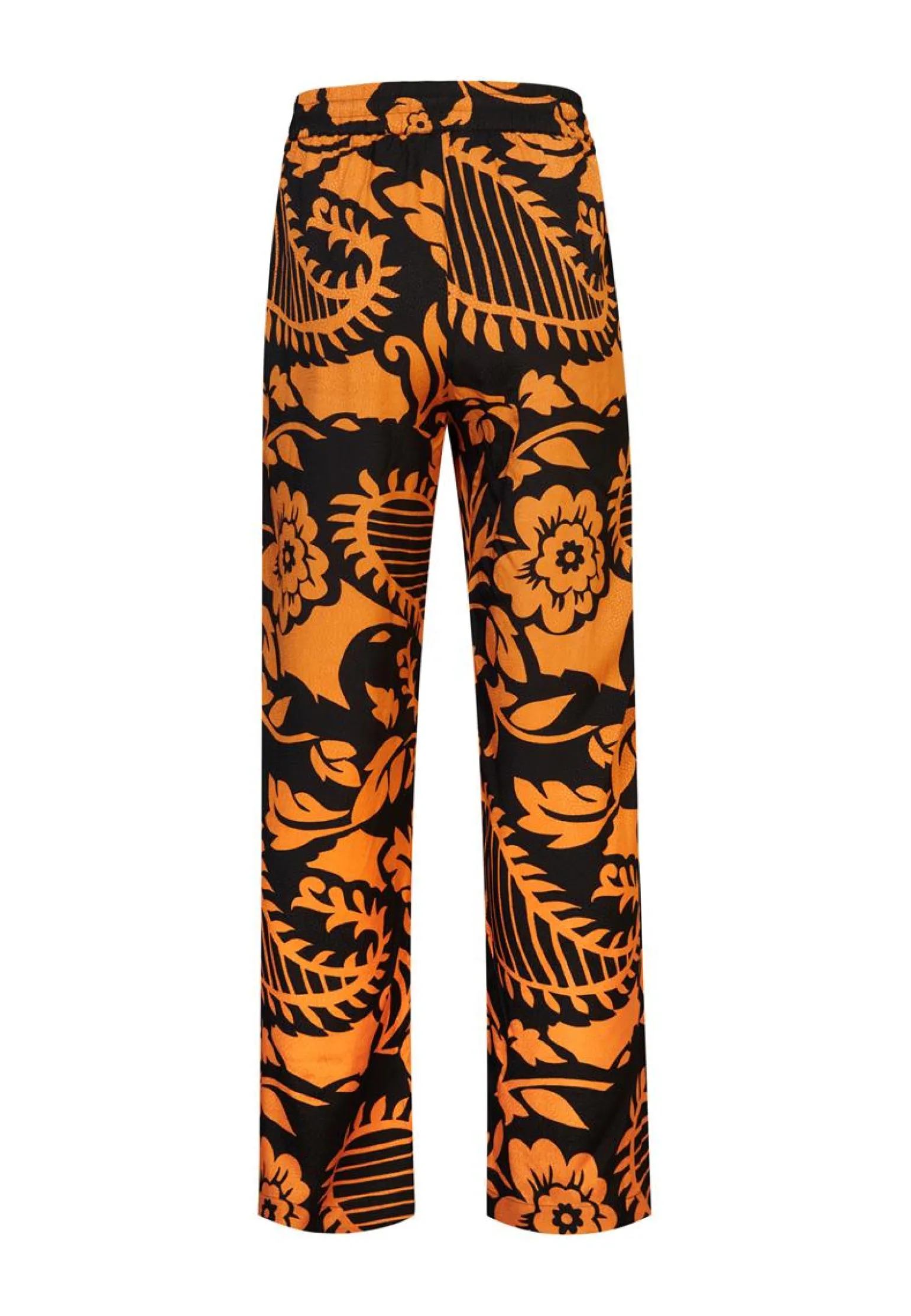 Online Miss Etam Broek jacquard wide leg print oranje Multi dark camel