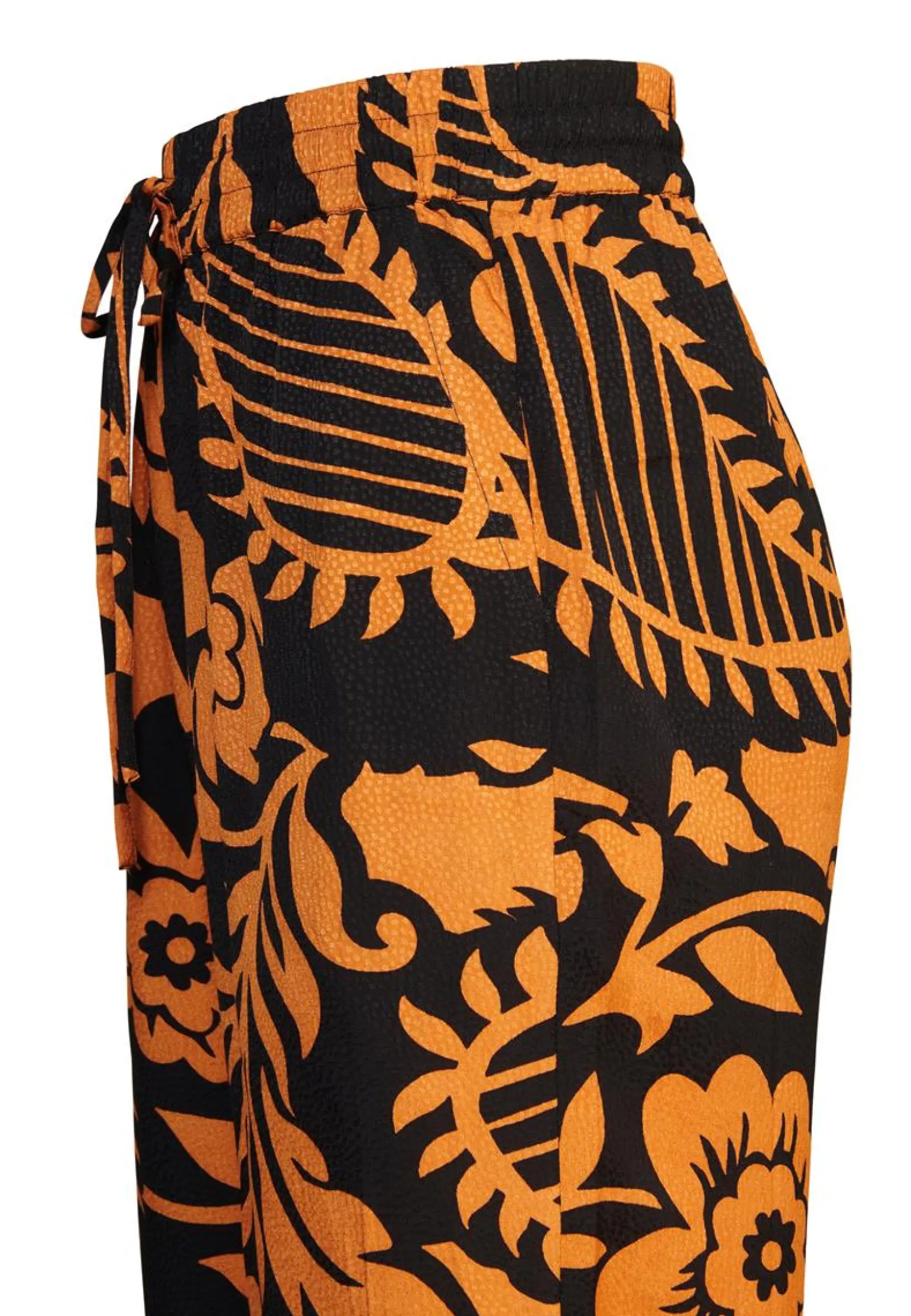 Online Miss Etam Broek jacquard wide leg print oranje Multi dark camel