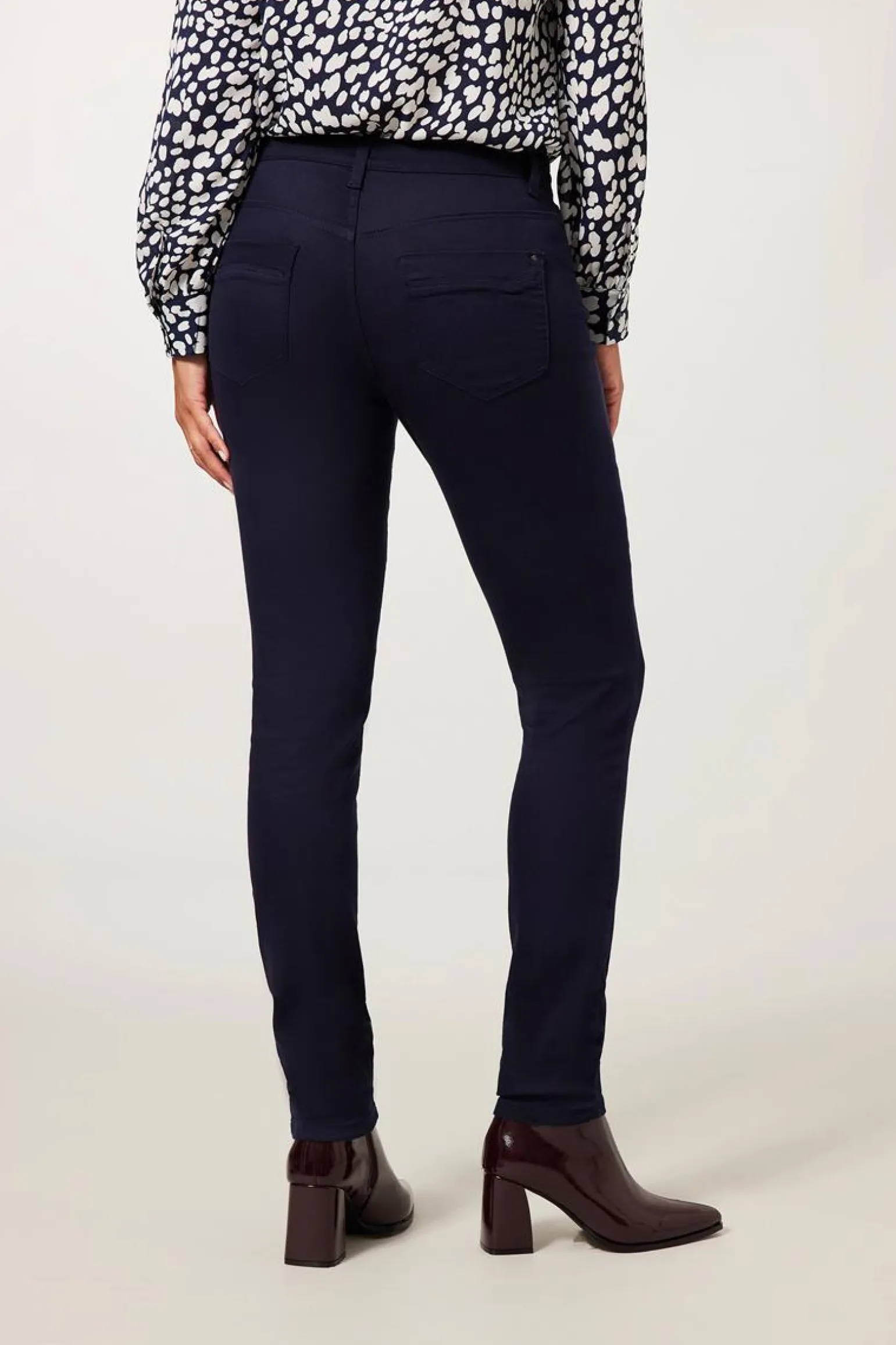 Miss Etam Broek slim fit blauw 32" Donkerblauw