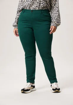 New Miss Etam Broek slim fit groen 32" Dark green