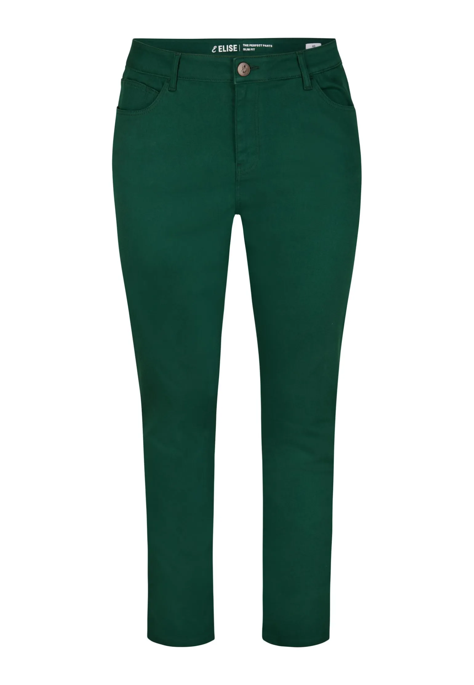 New Miss Etam Broek slim fit groen 32" Dark green