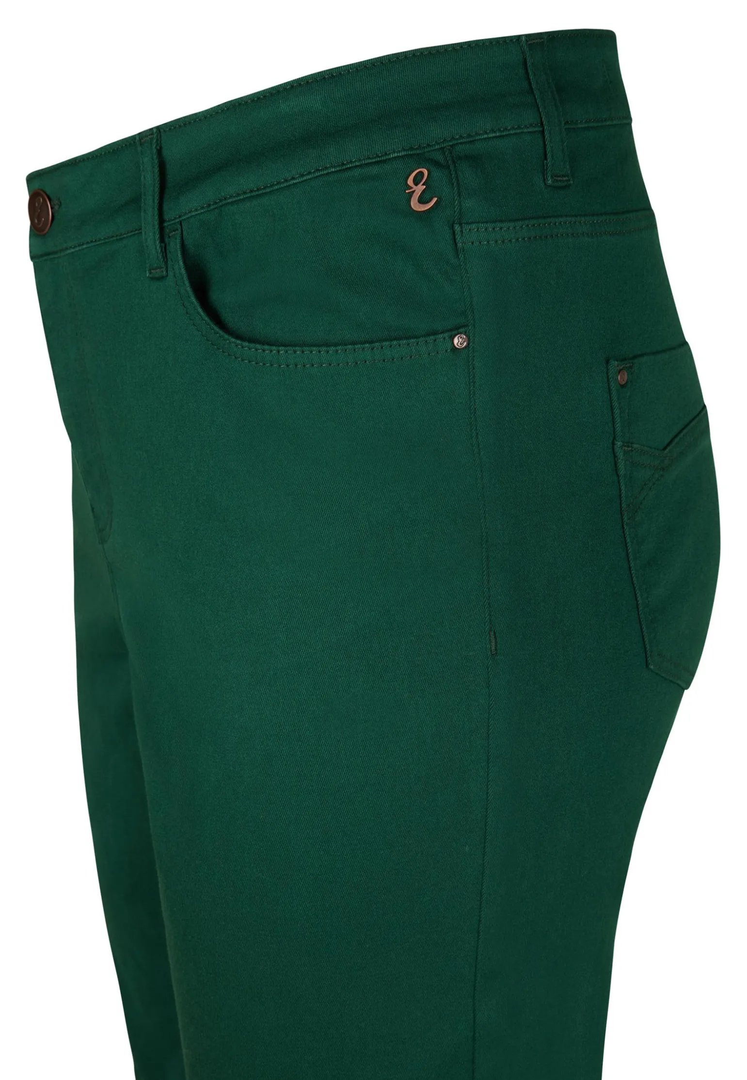 New Miss Etam Broek slim fit groen 32" Dark green