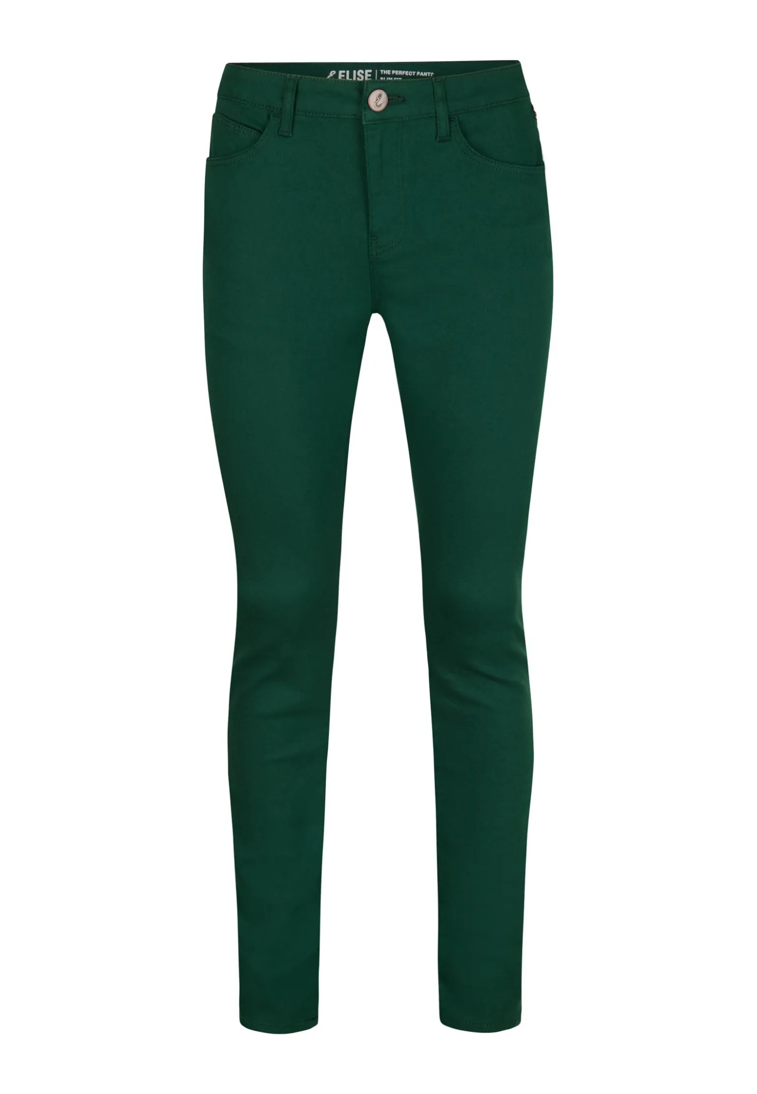Online Miss Etam Broek slim fit groen 32" Dark green