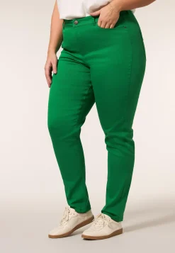 Discount Miss Etam Broek slim fit groen 32" Jelly bean green