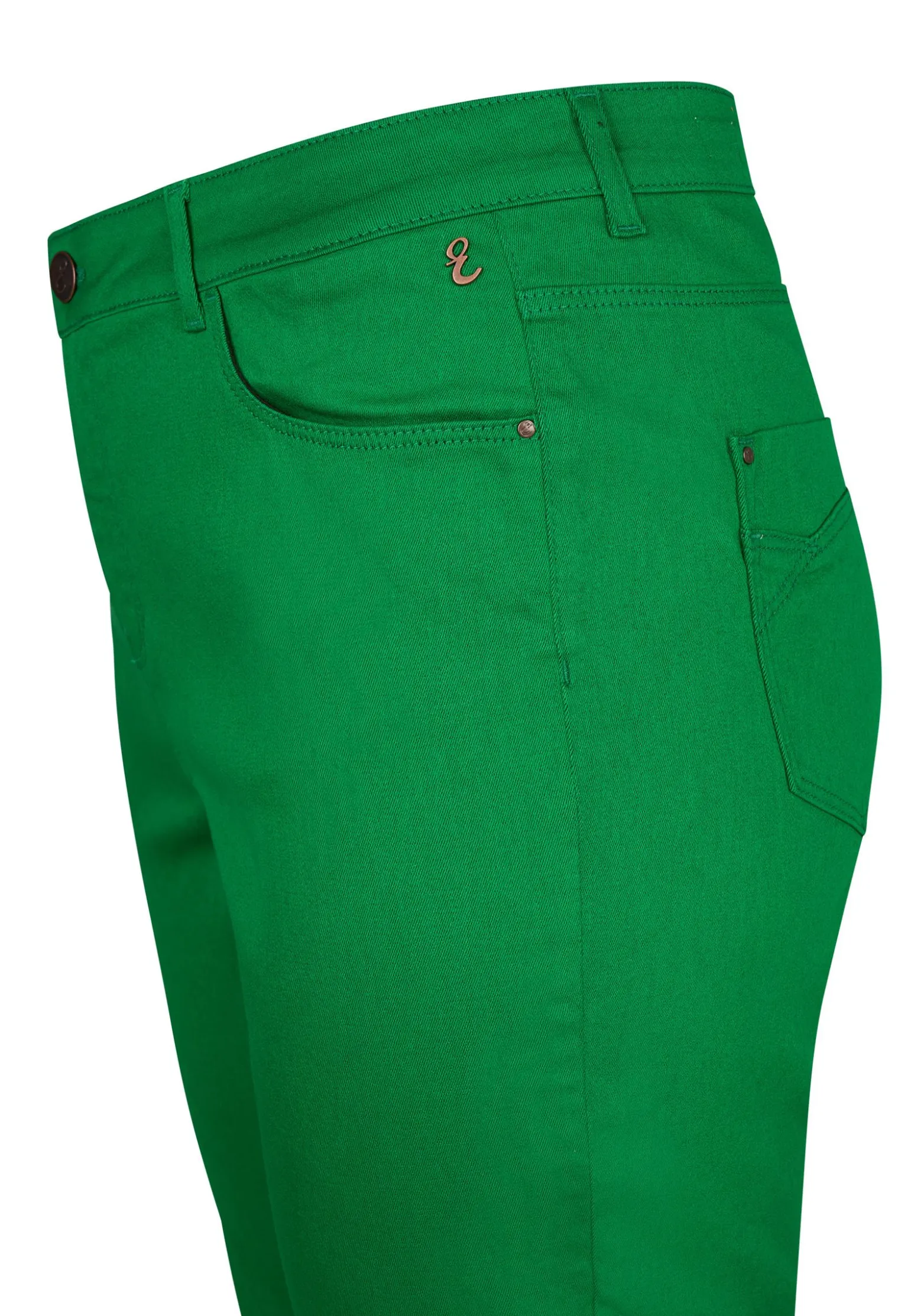 Discount Miss Etam Broek slim fit groen 32" Jelly bean green