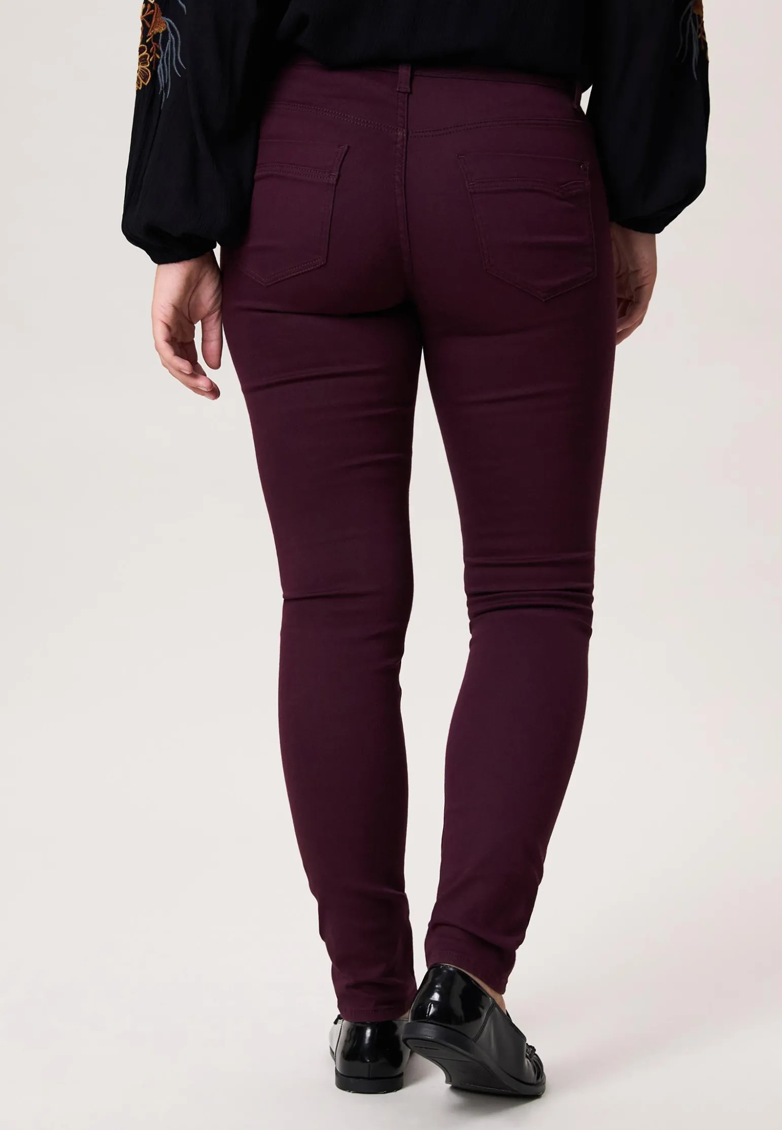Sale Miss Etam Broek slim fit paars 32" Aubergine