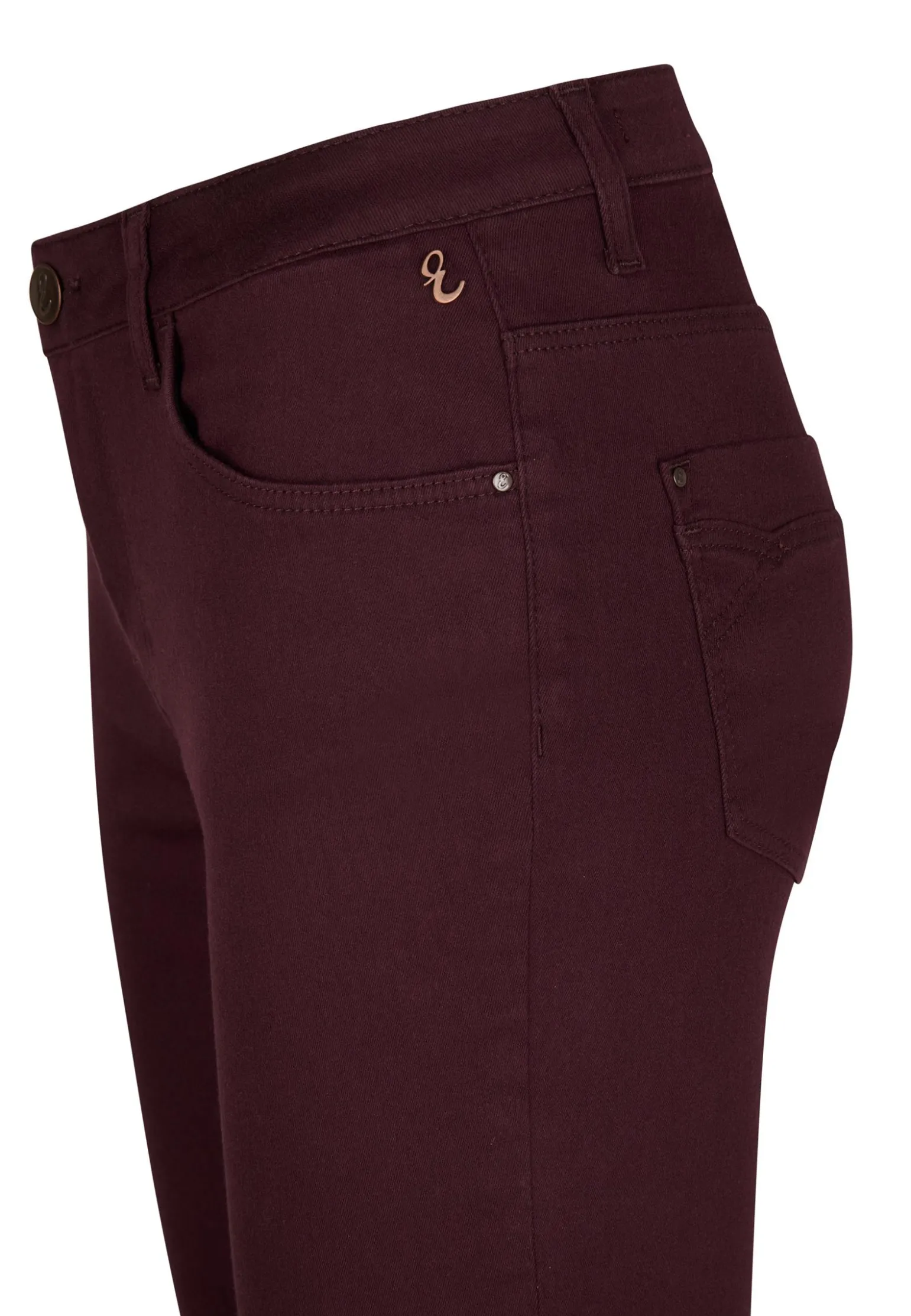 Sale Miss Etam Broek slim fit paars 32" Aubergine