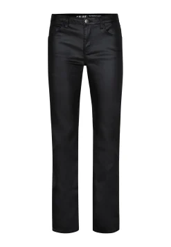 Miss Etam Broek straight fit coated 32" Zwart