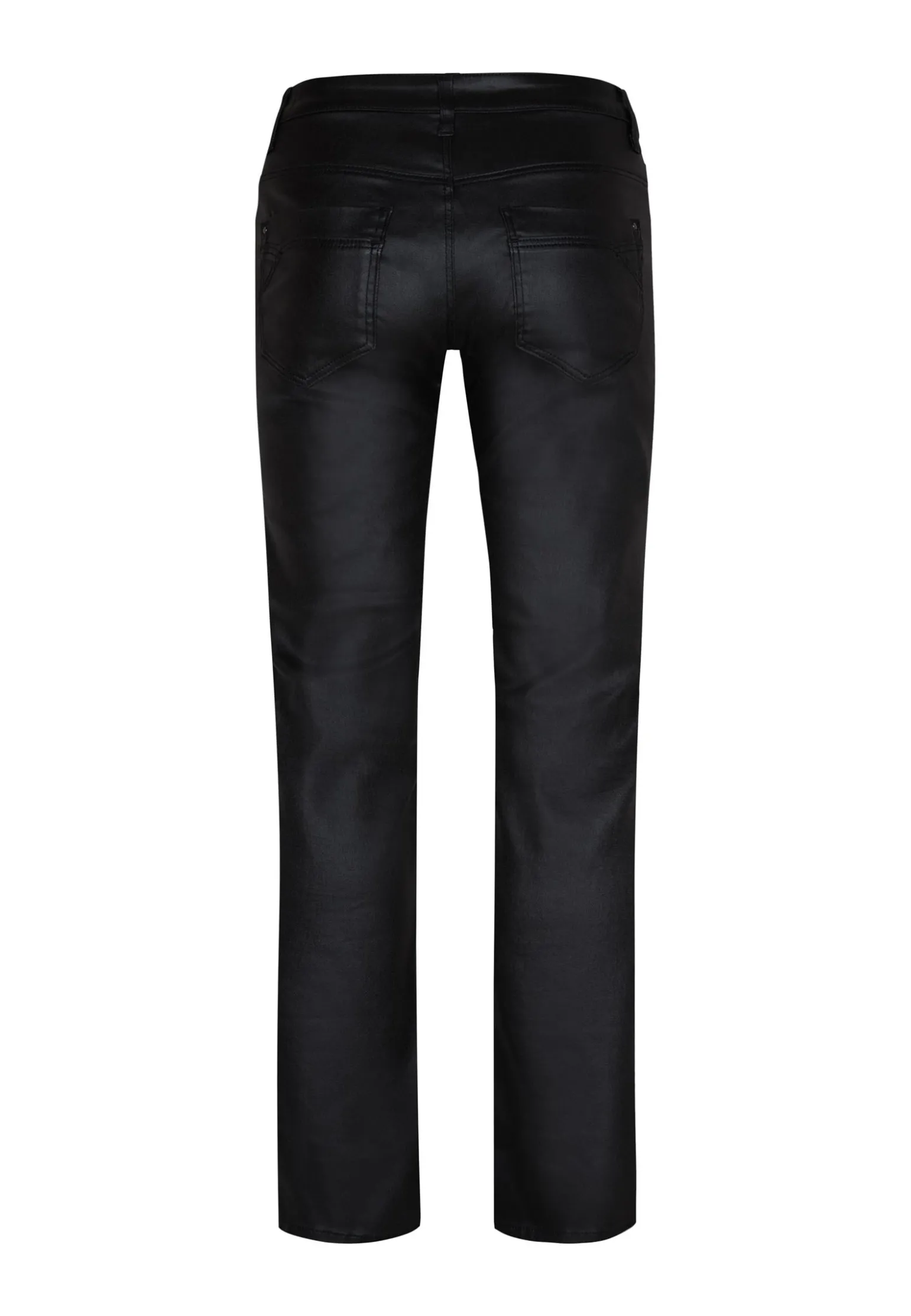Miss Etam Broek straight fit coated 32" Zwart