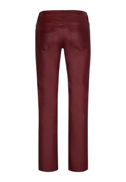 Online Miss Etam Broek straight fit coated rood 32