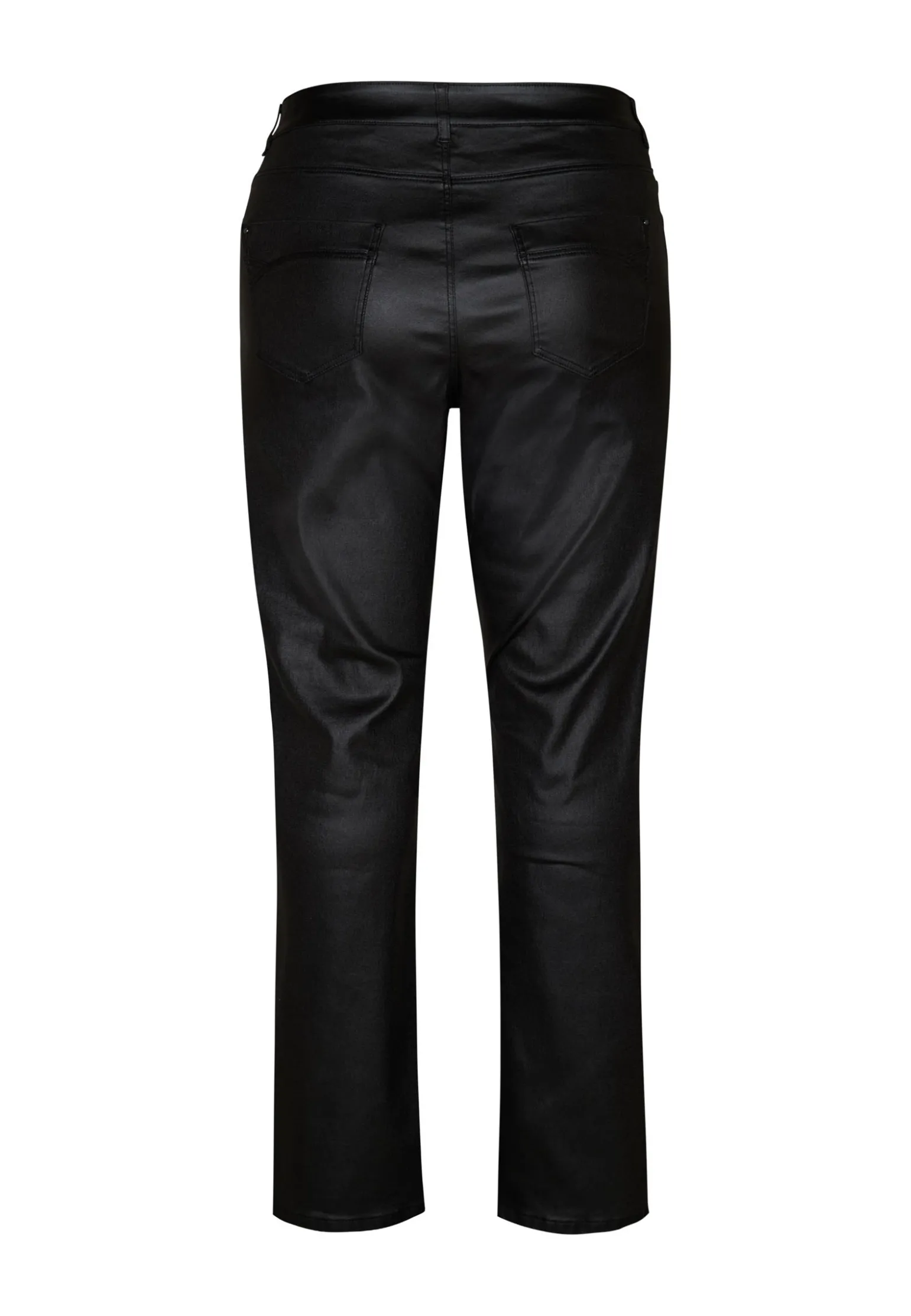 New Miss Etam Broek straight fit coated 32" Zwart
