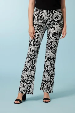 New Miss Etam Broek 'Tina' print zwart Multi offwhite