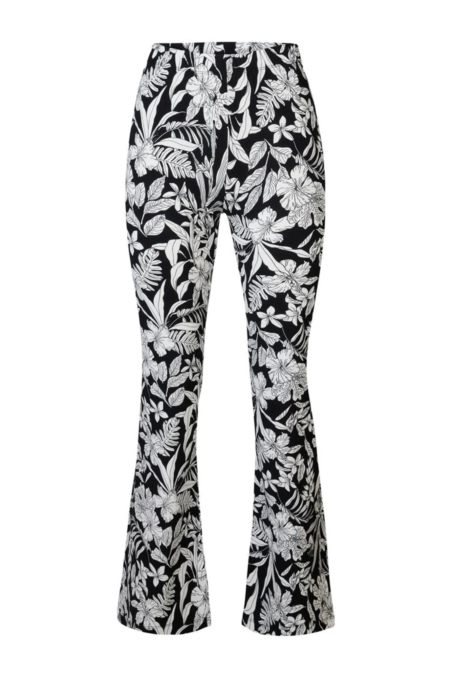 New Miss Etam Broek 'Tina' print zwart Multi offwhite