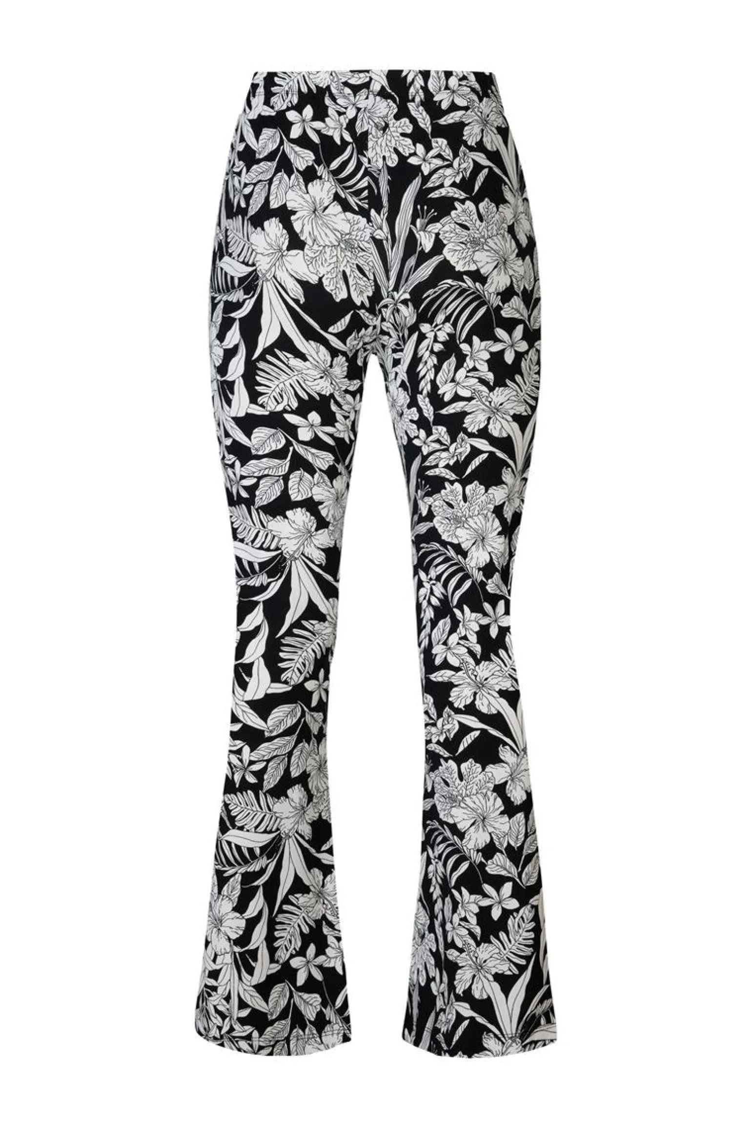New Miss Etam Broek 'Tina' print zwart Multi offwhite