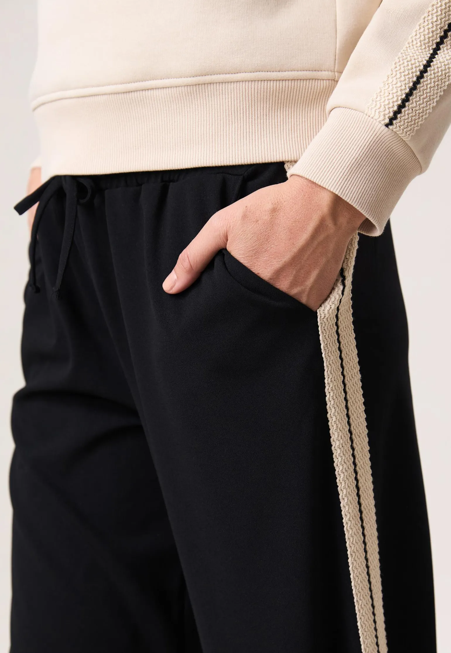 Outlet Miss Etam Broek wide leg detail 32" Zwart