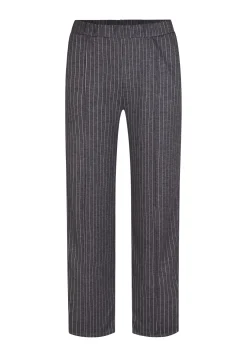 Discount Miss Etam Broek wide leg grijs pinstripe 32" Multi dark grey