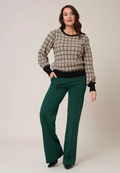 Discount Miss Etam Broek wide leg groen 36