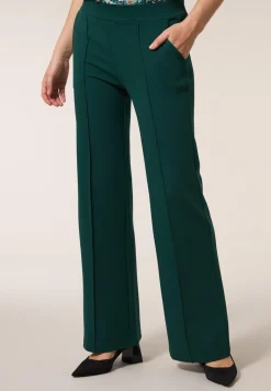 Outlet Miss Etam Broek wide leg groen 32" Pinegreen