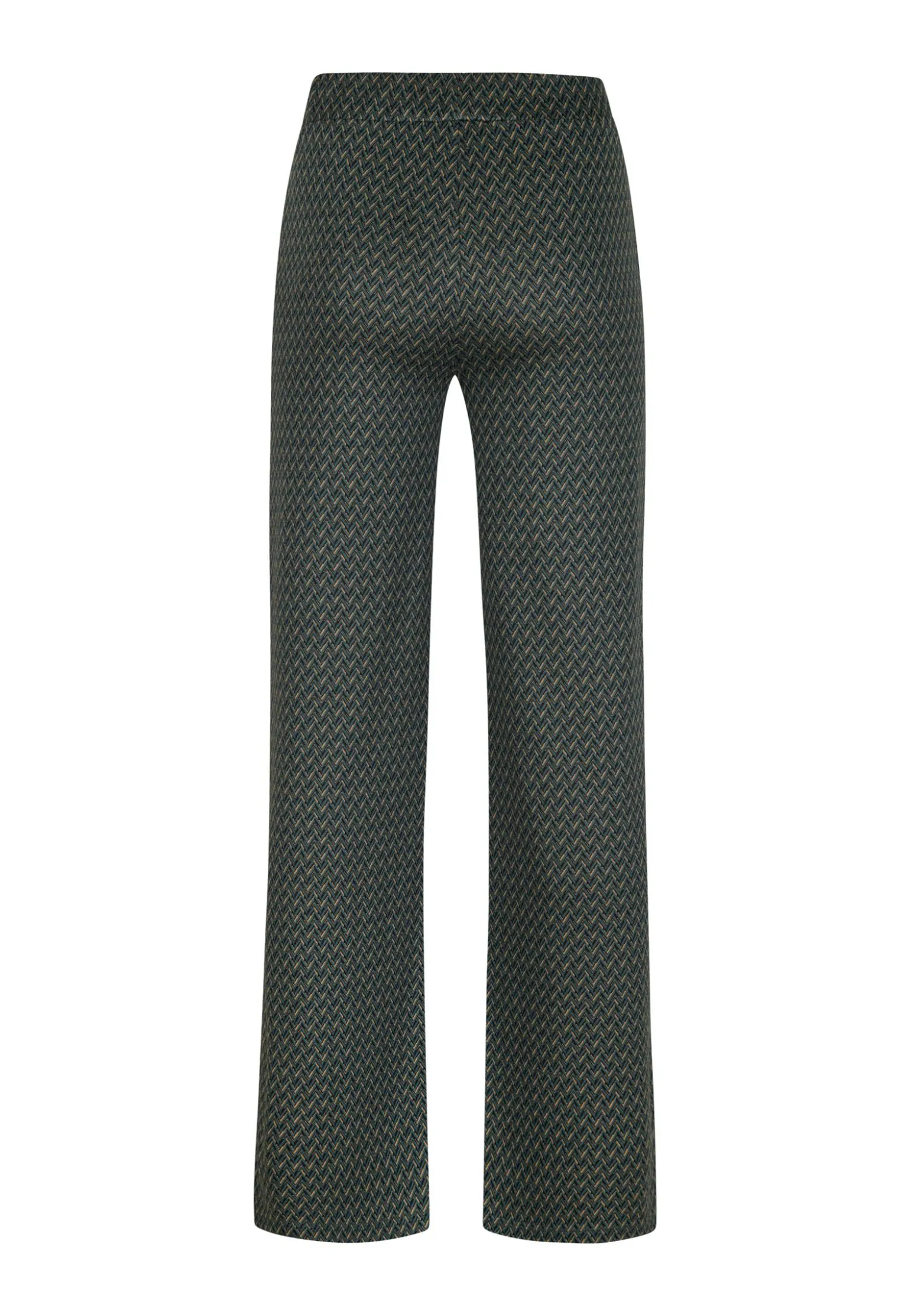 Miss Etam Broek wide leg jacquard print groen 36" Multi cyan