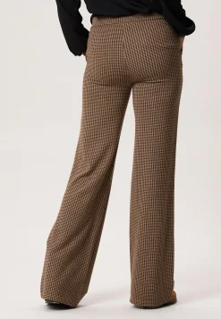 Online Miss Etam Broek wide leg jacquard print bruin 36