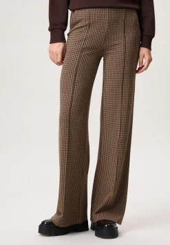 Discount Miss Etam Broek wide leg jacquard print bruin 32" Multi brown