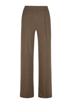 Discount Miss Etam Broek wide leg jacquard print bruin 32" Multi brown