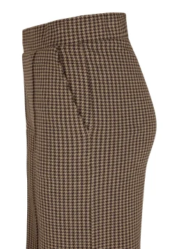 Discount Miss Etam Broek wide leg jacquard print bruin 32